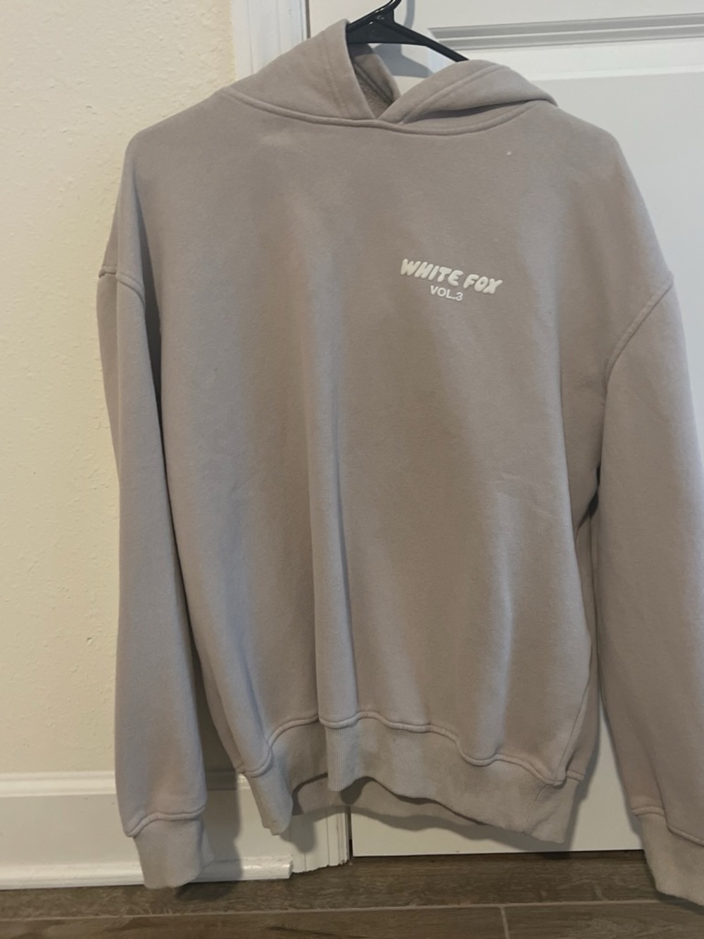 Vol.3 woman’s white fox  Hoodie Sweatshirt - Taupe